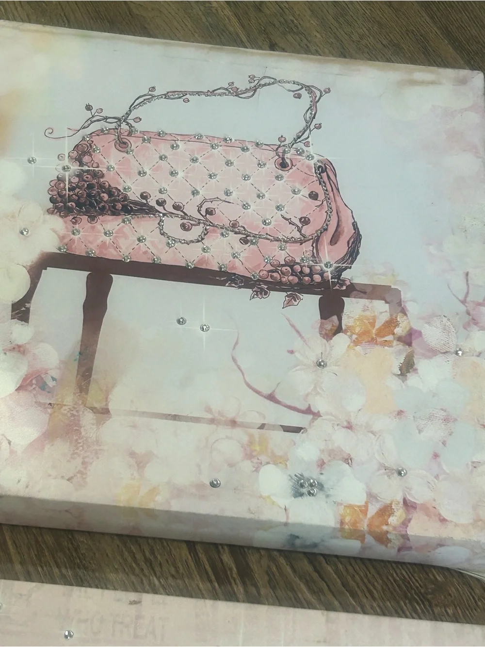 Wall frames pink and bling set